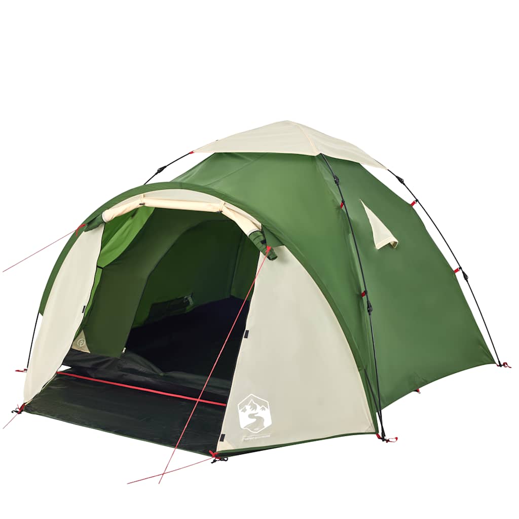 vidaXL Cort de camping cupolă 3 persoane, setare rapidă, verde vidaXL Cort de camping cupolă 3 persoane, setare rapidă, verde