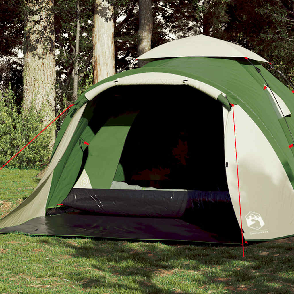 vidaXL Cort de camping cupolă 3 persoane, setare rapidă, verde vidaXL Cort de camping cupolă 3 persoane, setare rapidă, verde
