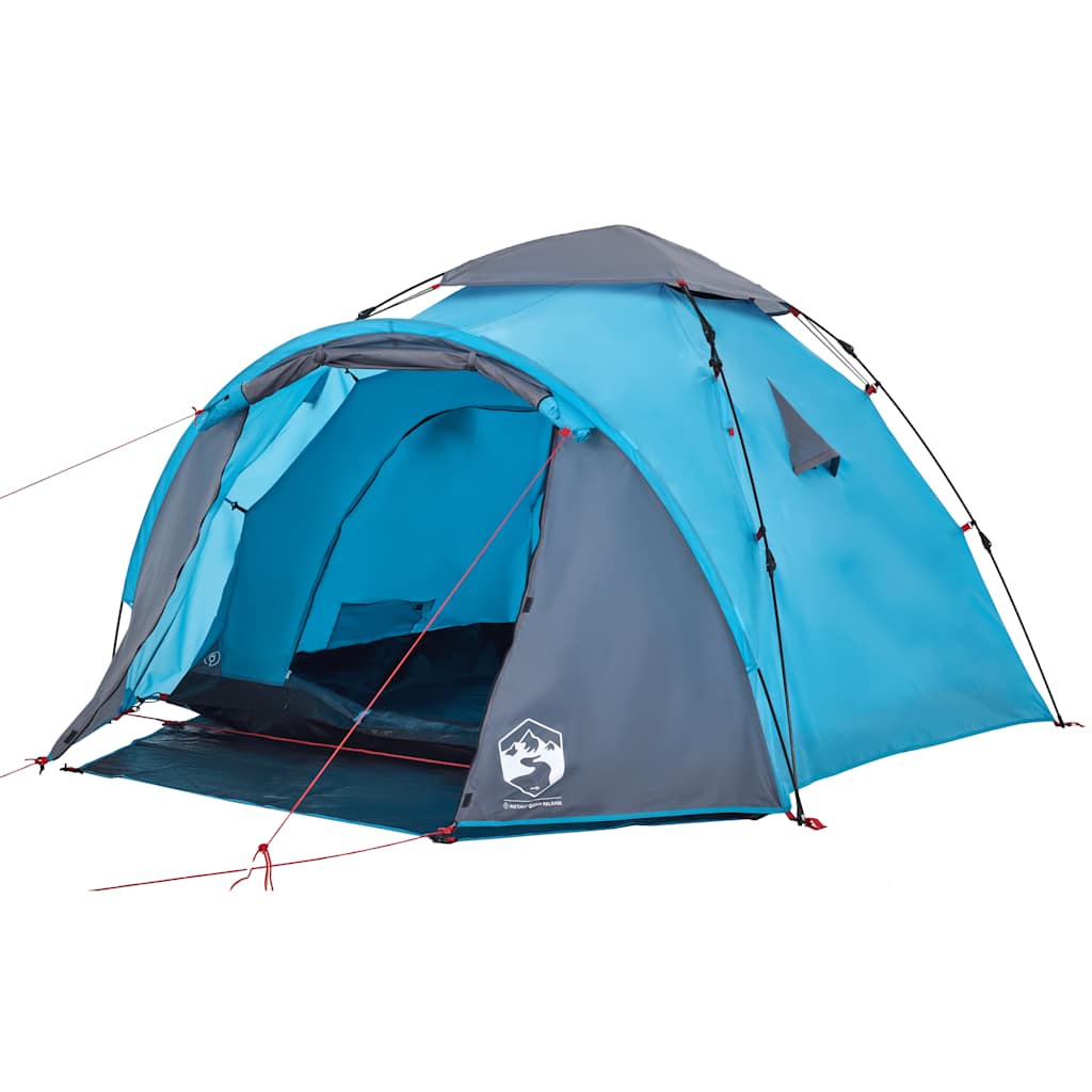 vidaXL Cort de camping cupolă 3 persoane, setare rapidă, albastru vidaXL Cort de camping cupolă 3 persoane, setare rapidă, albastru
