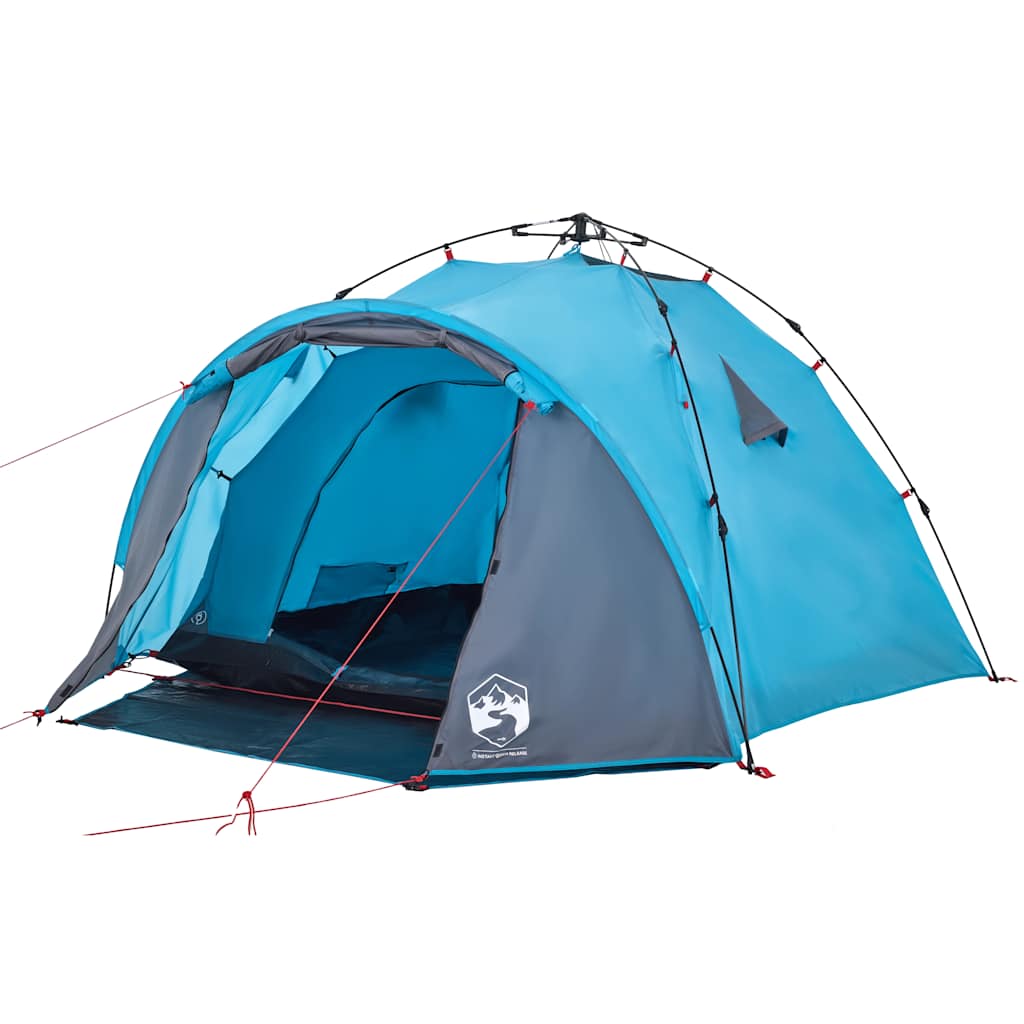 vidaXL Cort de camping cupolă 3 persoane, setare rapidă, albastru vidaXL Cort de camping cupolă 3 persoane, setare rapidă, albastru