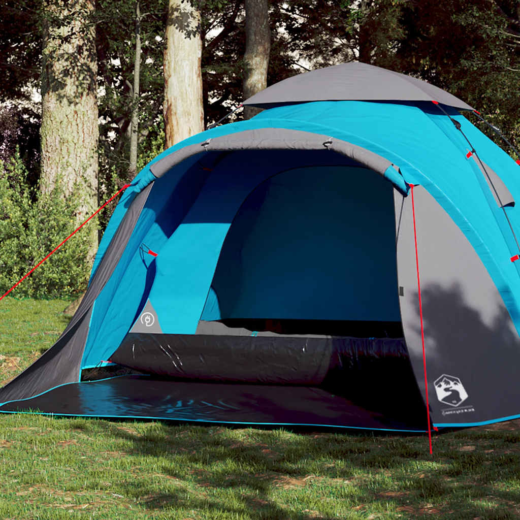 vidaXL Cort de camping cupolă 3 persoane, setare rapidă, albastru vidaXL Cort de camping cupolă 3 persoane, setare rapidă, albastru