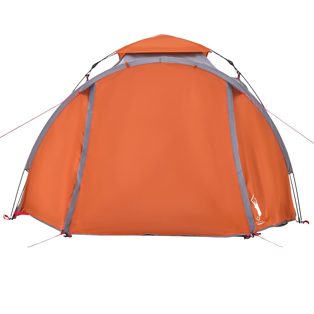 vidaXL Cort camping cupolă 3 persoane, gri/portocaliu, setare rapidă vidaXL Cort camping cupolă 3 persoane, gri/portocaliu, setare rapidă