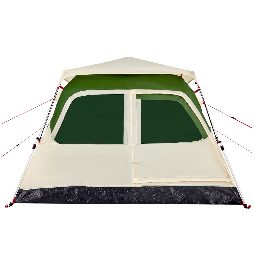 vidaXL Cort de camping cupolă 4 persoane, setare rapidă, verde