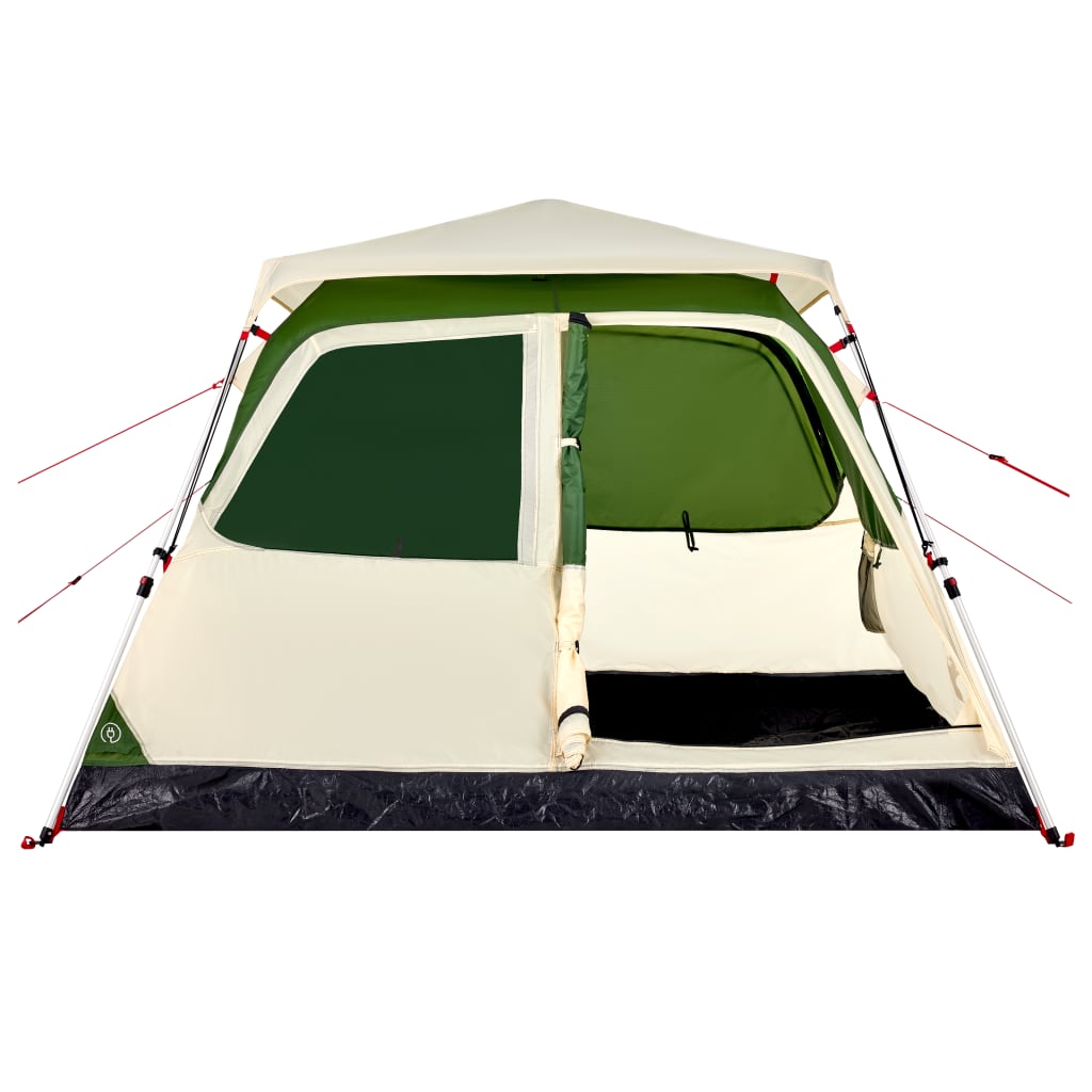vidaXL Cort de camping cupolă 4 persoane, setare rapidă, verde