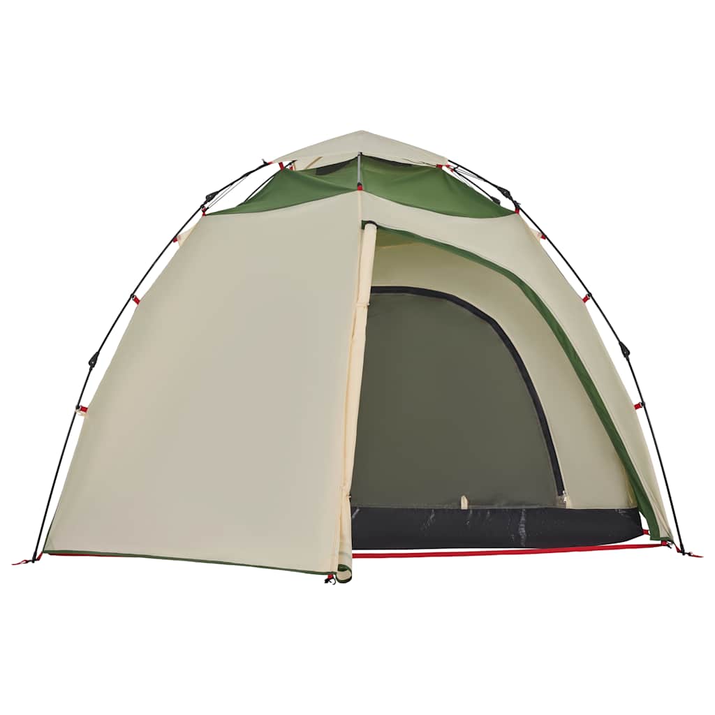 vidaXL Cort de camping cupolă 4 persoane, setare rapidă, verde