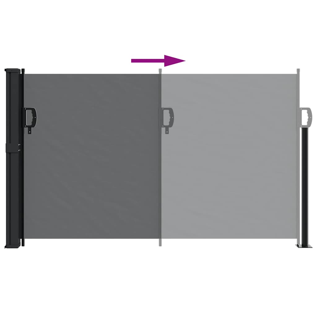 vidaXL Copertină laterală retractabilă, negru, 117x300 cm