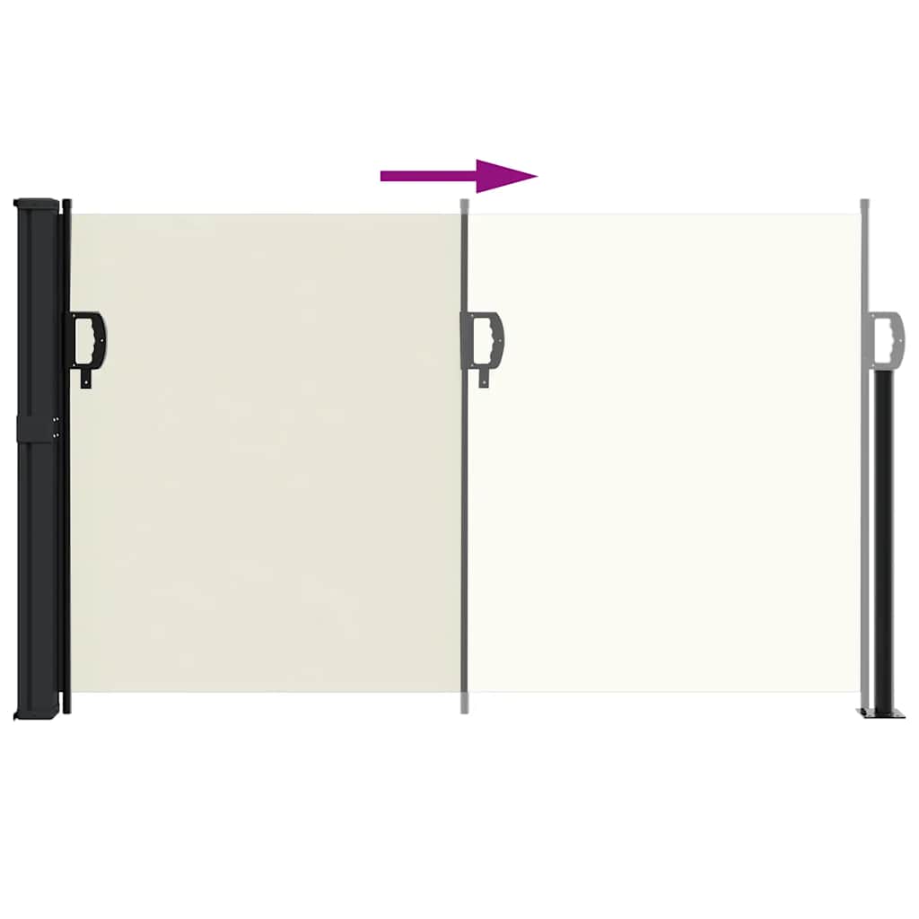 vidaXL Copertină laterală retractabilă, crem, 117x300 cm vidaXL Copertină laterală retractabilă, crem, 117x300 cm