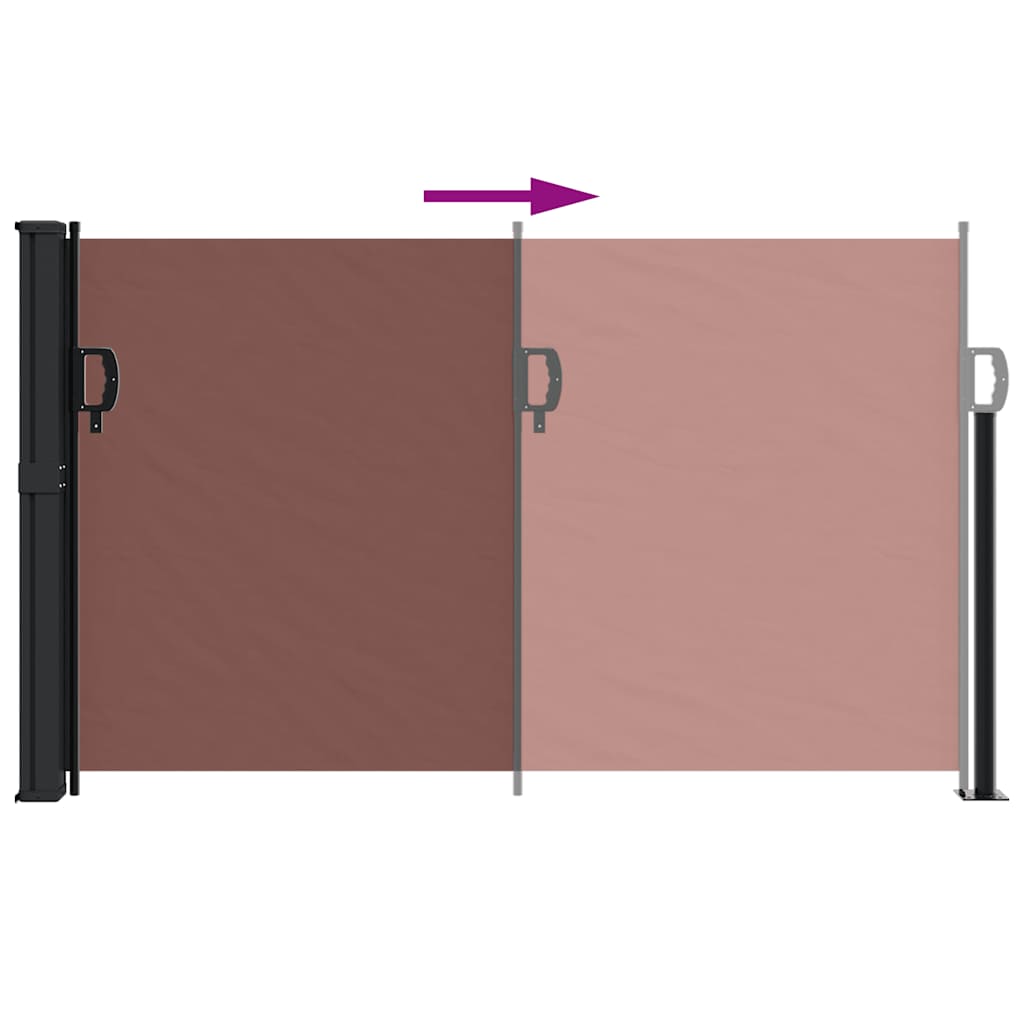 vidaXL Copertină laterală retractabilă, maro, 117x300 cm vidaXL Copertină laterală retractabilă, maro, 117x300 cm