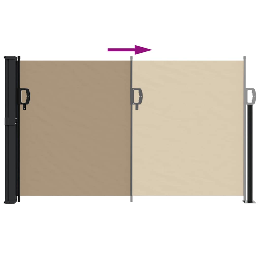 vidaXL Copertină laterală retractabilă, gri taupe, 117x300 cm vidaXL Copertină laterală retractabilă, gri taupe, 117x300 cm