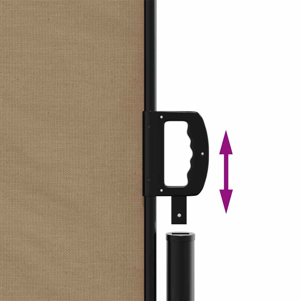 vidaXL Copertină laterală retractabilă, gri taupe, 117x300 cm vidaXL Copertină laterală retractabilă, gri taupe, 117x300 cm