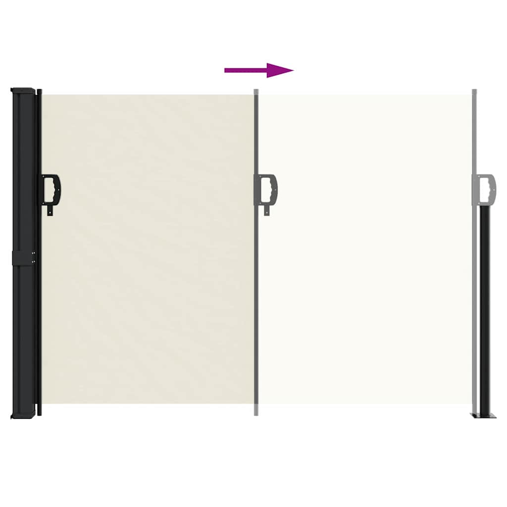 vidaXL Copertina laterală retractabilă, crem, 140x300 cm vidaXL Copertina laterală retractabilă, crem, 140x300 cm