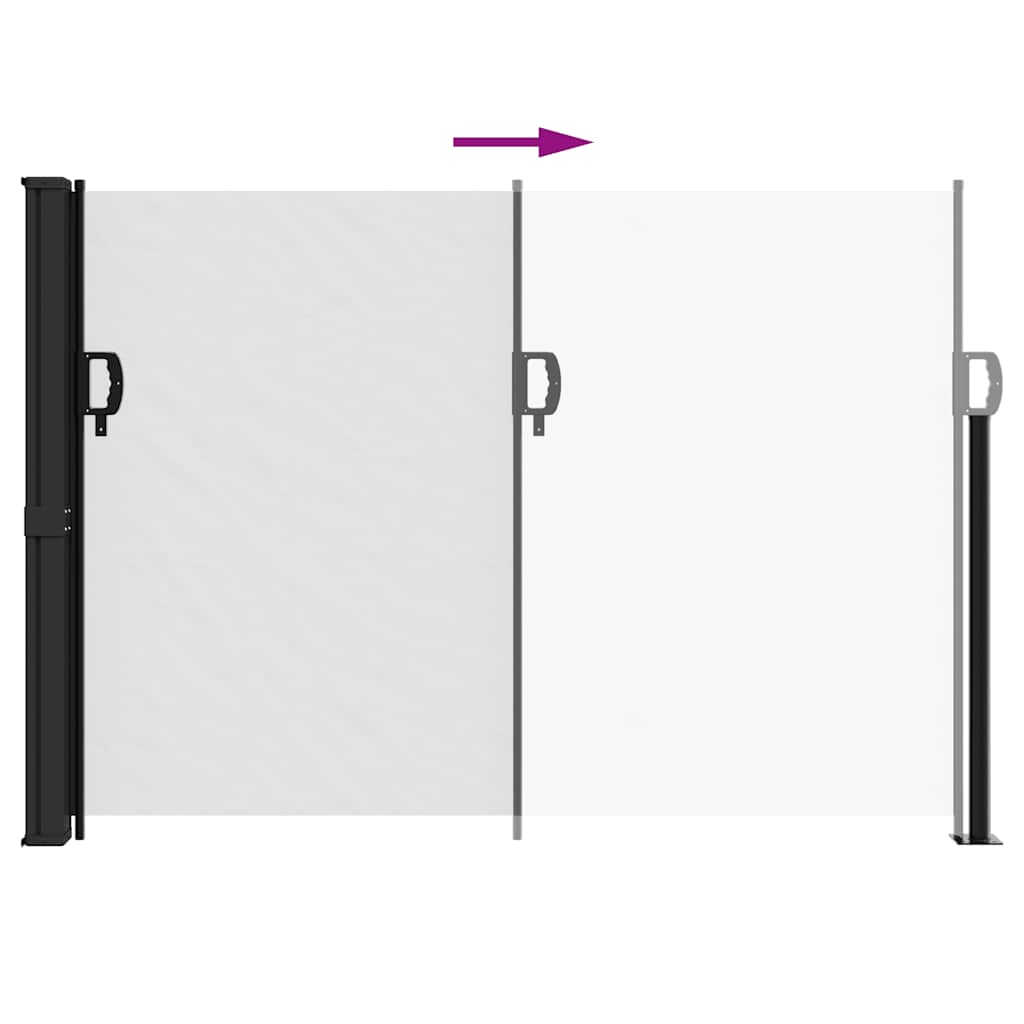 vidaXL Copertina laterală retractabilă, alb, 140x300 cm vidaXL Copertina laterală retractabilă, alb, 140x300 cm