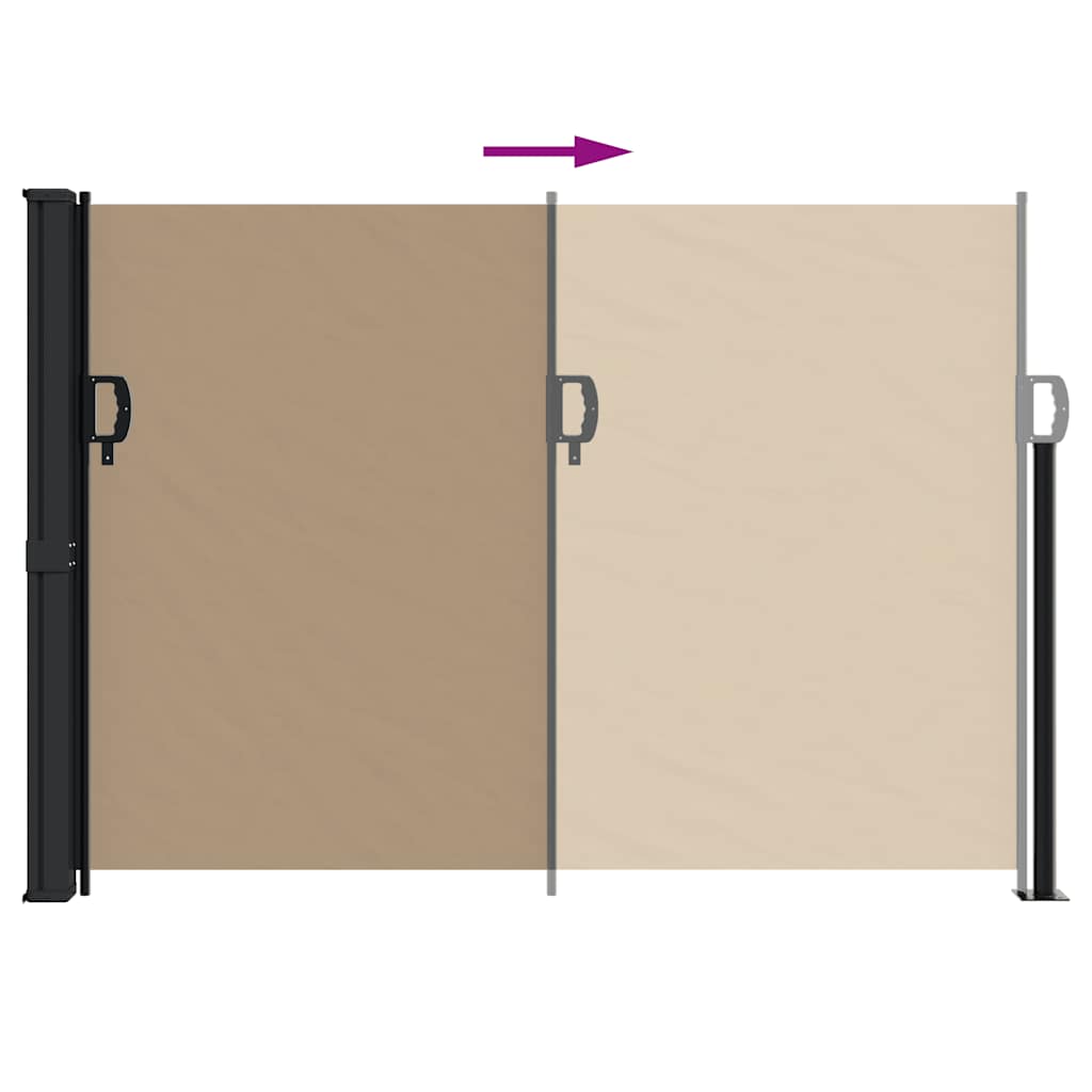 vidaXL Copertina laterală retractabilă, gri taupe, 140x300 cm vidaXL Copertina laterală retractabilă, gri taupe, 140x300 cm