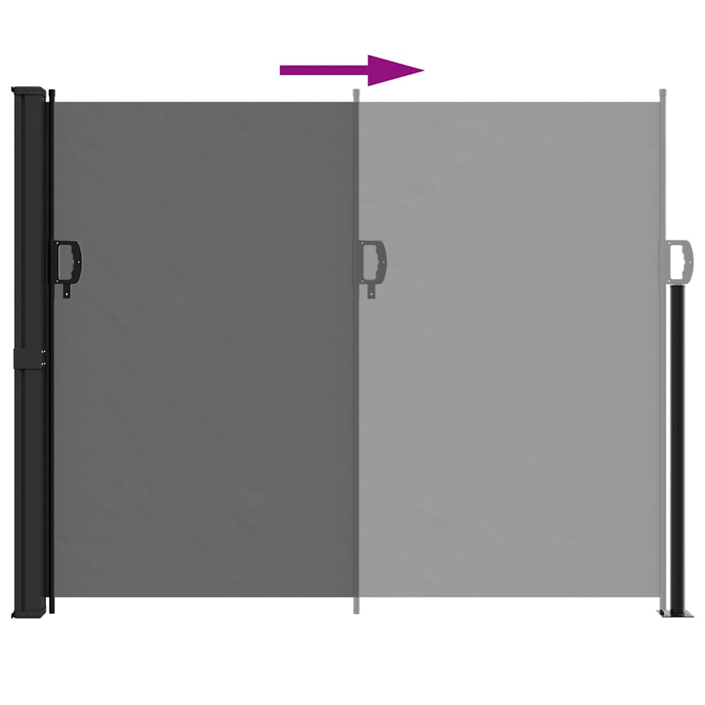 vidaXL Copertina laterală retractabilă, negru, 160x300 cm