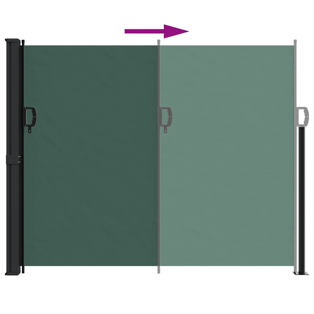 vidaXL Copertina laterală retractabilă, verde închis, 160x300 cm
