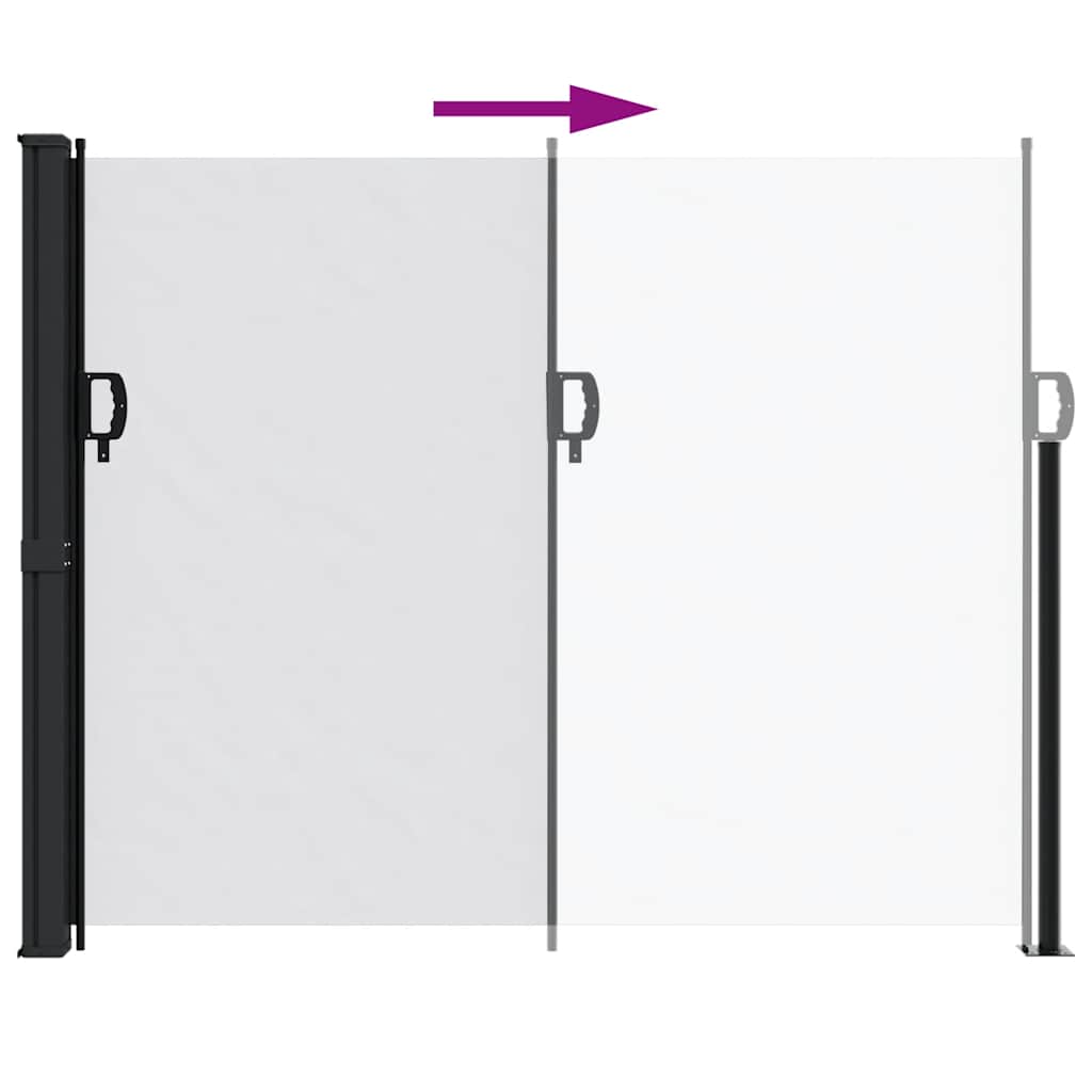 vidaXL Copertină laterală retractabilă, alb, 170x300 cm vidaXL Copertină laterală retractabilă, alb, 170x300 cm