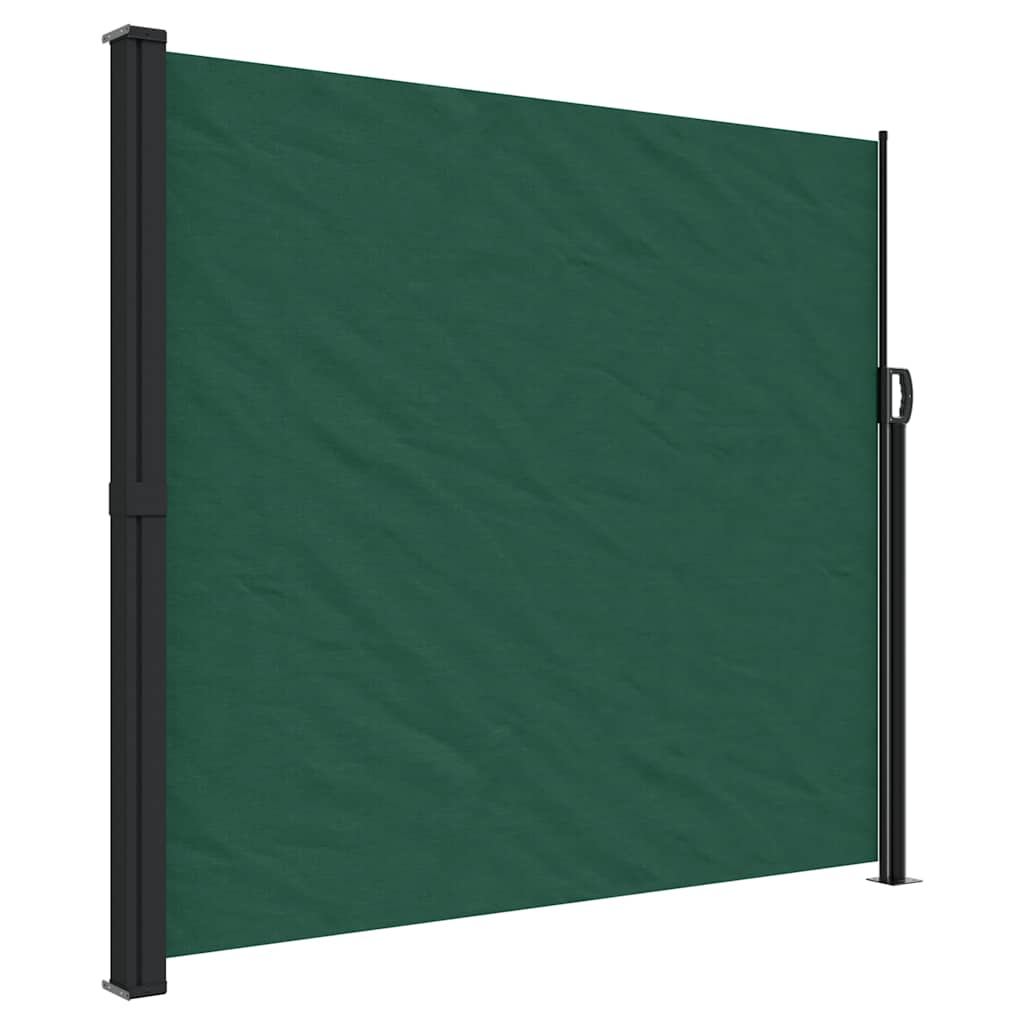vidaXL Copertina laterală retractabilă, verde închis, 180x300 cm