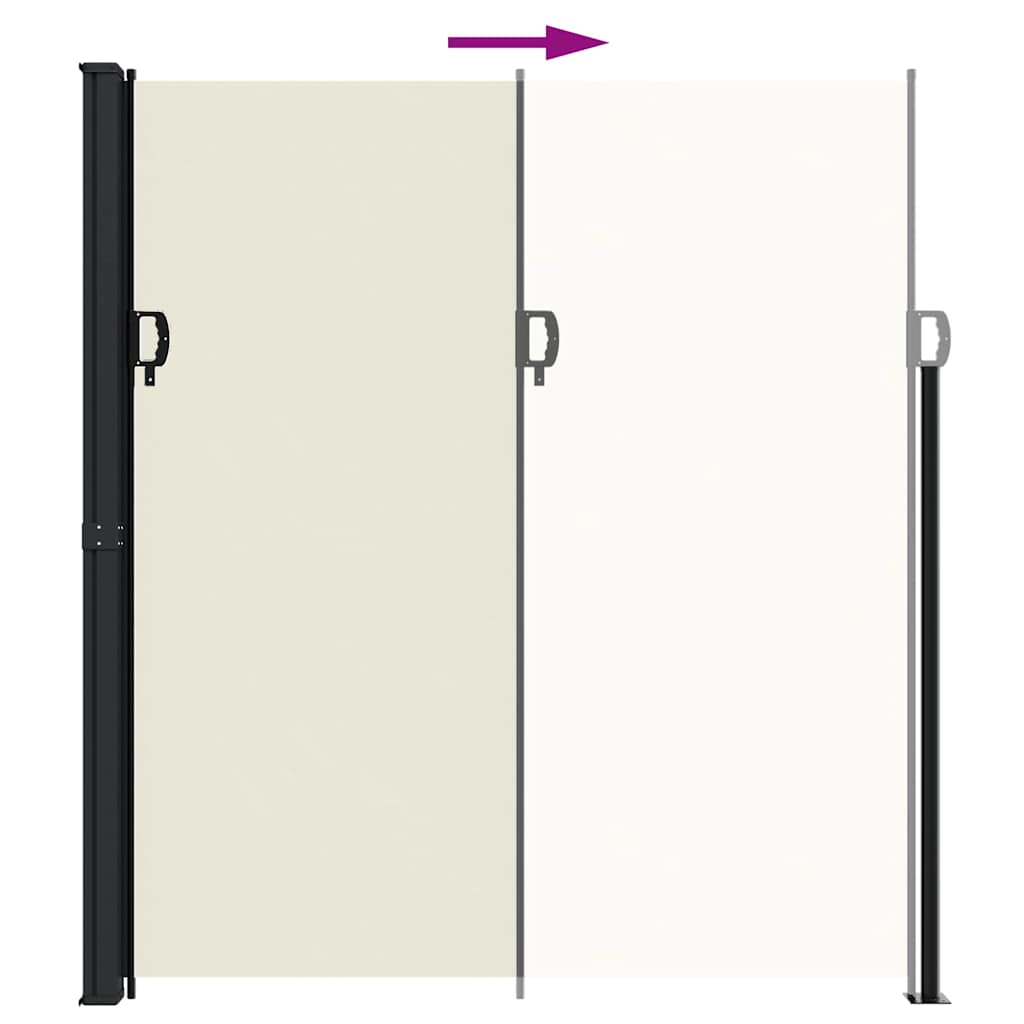 vidaXL Copertina laterală retractabilă, crem, 220x300 cm vidaXL Copertina laterală retractabilă, crem, 220x300 cm