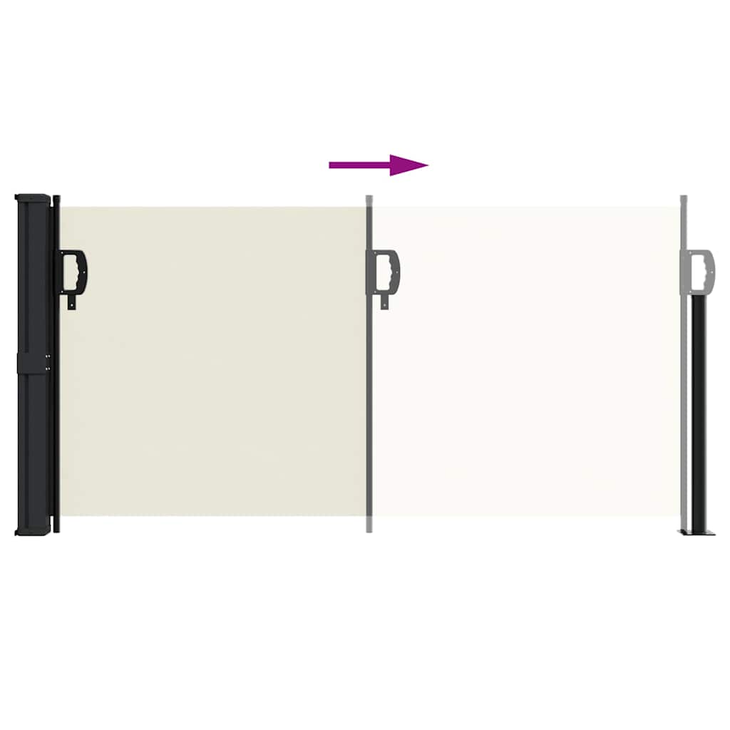 vidaXL Copertina laterală retractabilă, crem, 100x500 cm vidaXL Copertina laterală retractabilă, crem, 100x500 cm