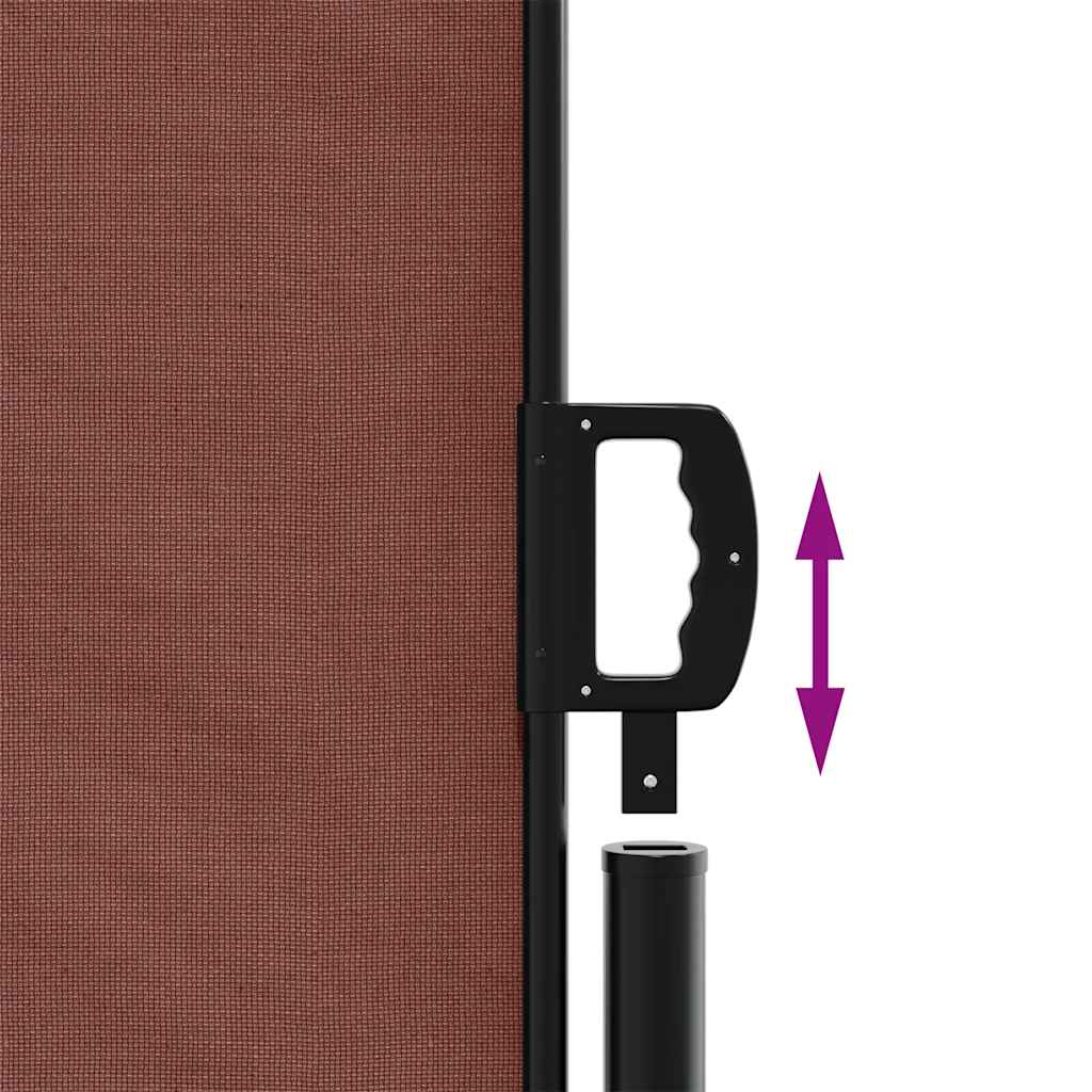 vidaXL Copertina laterală retractabilă, maro, 100x500 cm vidaXL Copertina laterală retractabilă, maro, 100x500 cm