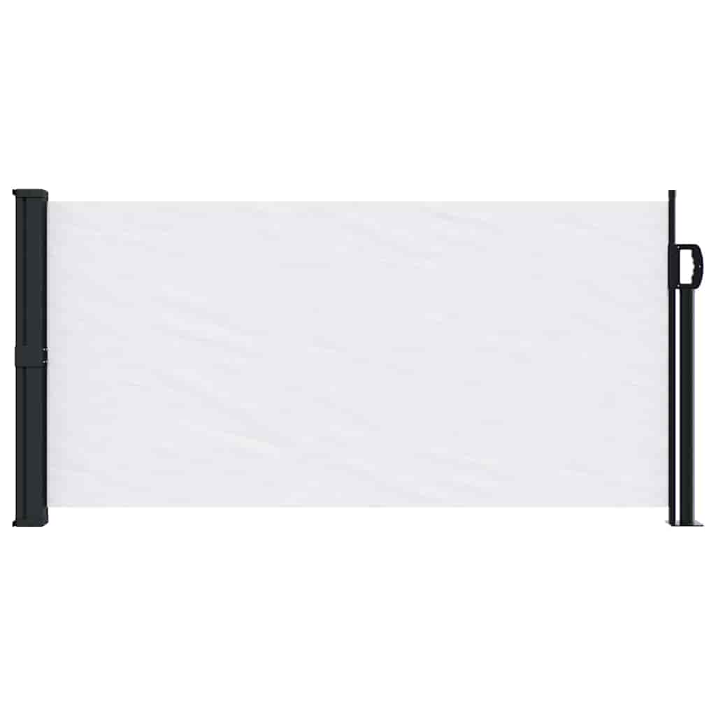 vidaXL Copertina laterală retractabilă, alb, 100x500 cm vidaXL Copertina laterală retractabilă, alb, 100x500 cm