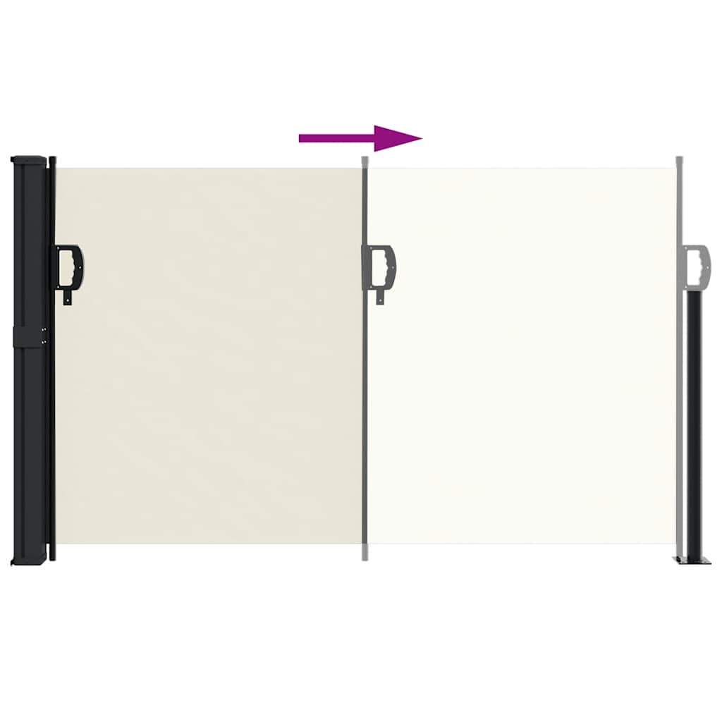 vidaXL Copertina laterală retractabilă, crem, 120x500 cm vidaXL Copertina laterală retractabilă, crem, 120x500 cm
