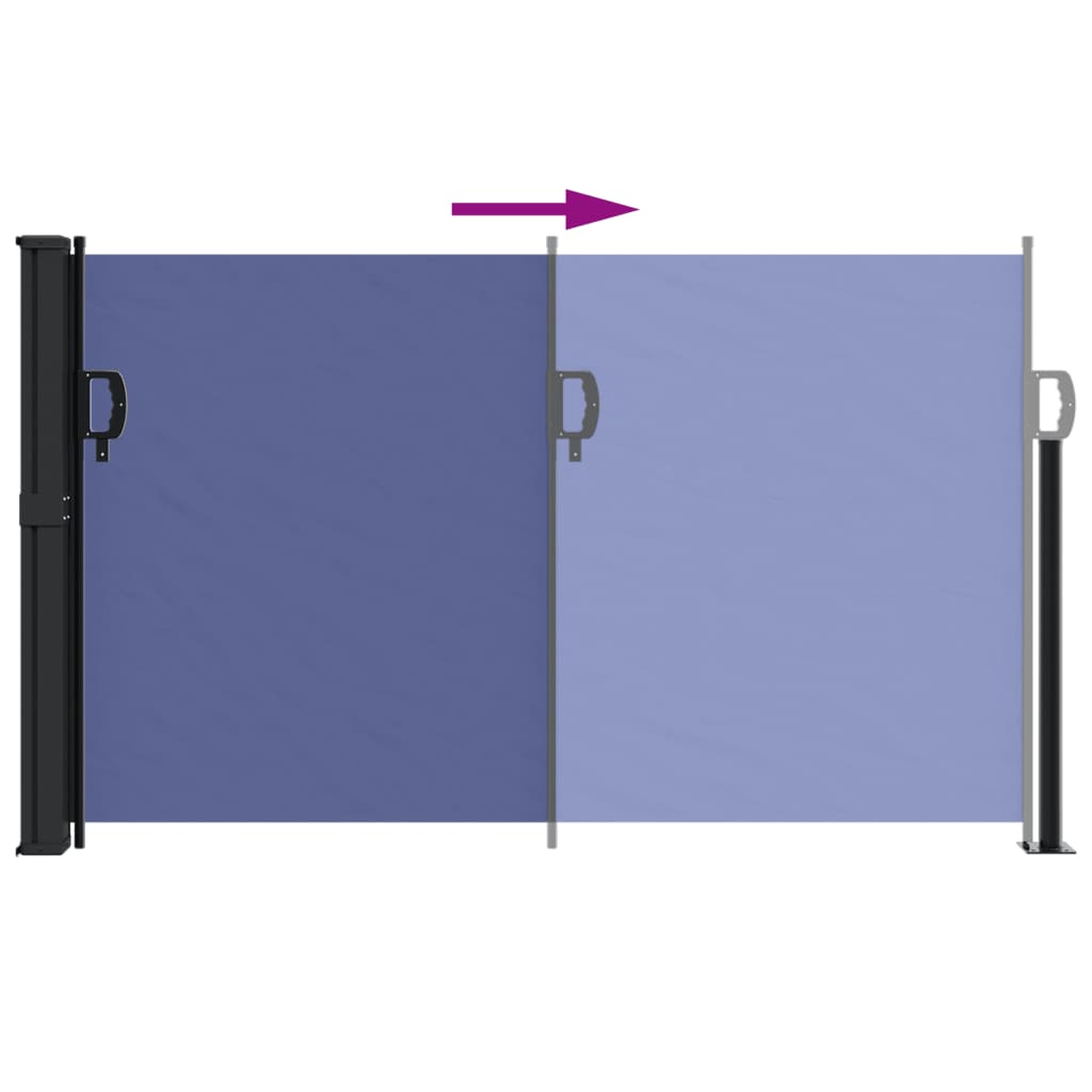 vidaXL Copertina laterală retractabilă, albastru, 120x500 cm vidaXL Copertina laterală retractabilă, albastru, 120x500 cm