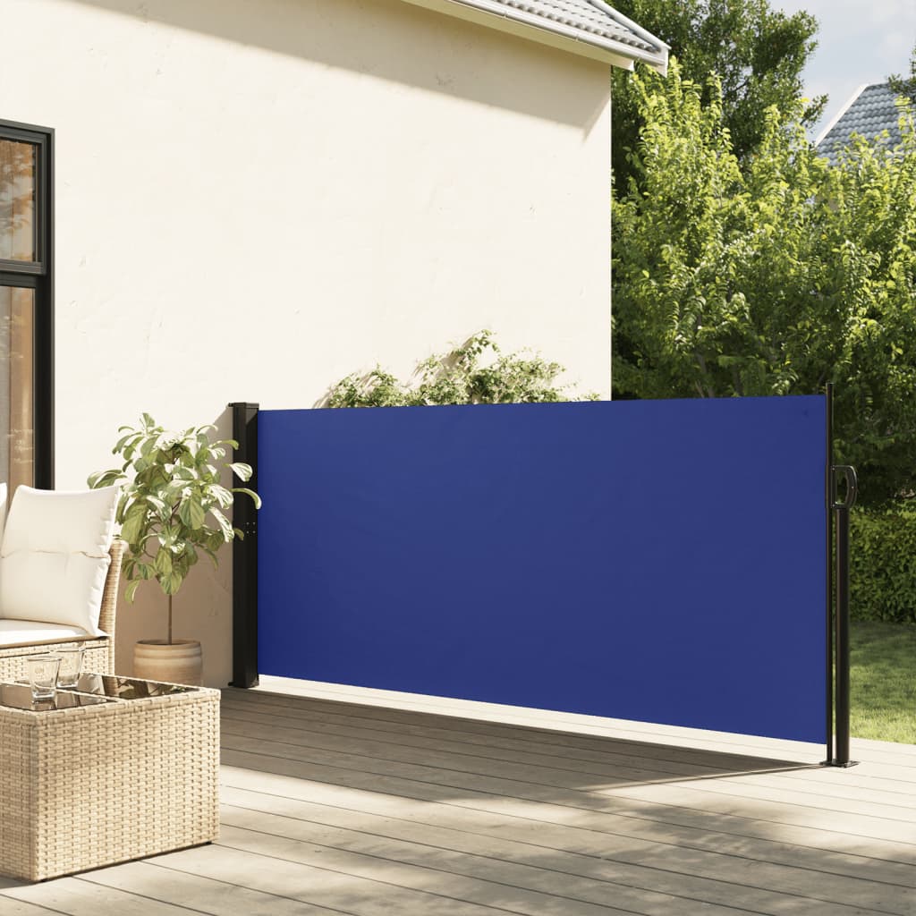 vidaXL Copertina laterală retractabilă, albastru, 120x500 cm vidaXL Copertina laterală retractabilă, albastru, 120x500 cm