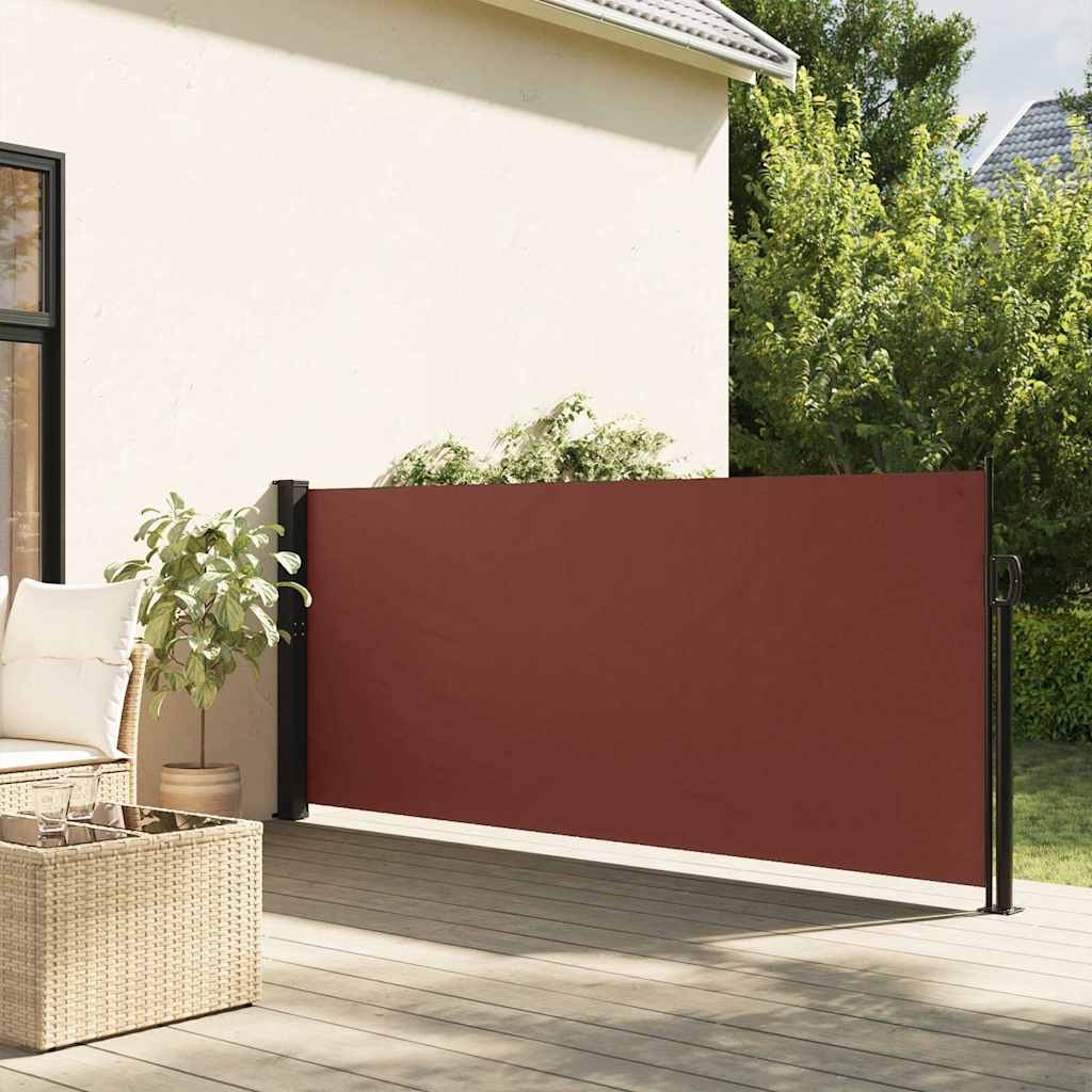 vidaXL Copertina laterală retractabilă, maro, 120x500 cm vidaXL Copertina laterală retractabilă, maro, 120x500 cm
