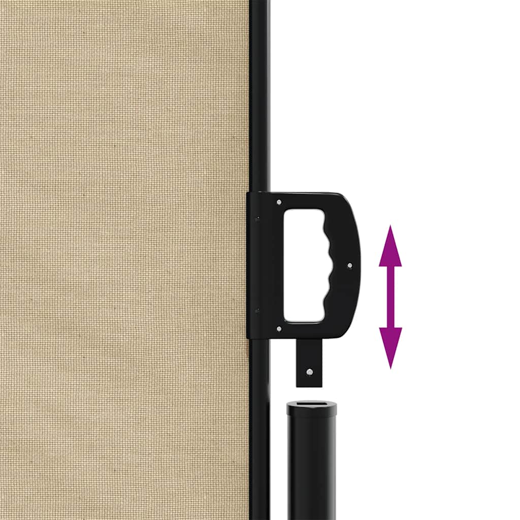 vidaXL Copertina laterală retractabilă, bej, 140x500 cm vidaXL Copertina laterală retractabilă, bej, 140x500 cm