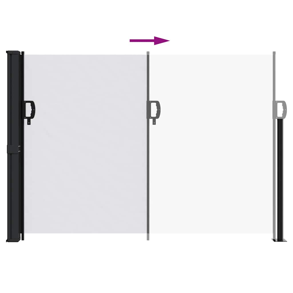vidaXL Copertina laterală retractabilă, alb, 140x500 cm vidaXL Copertina laterală retractabilă, alb, 140x500 cm