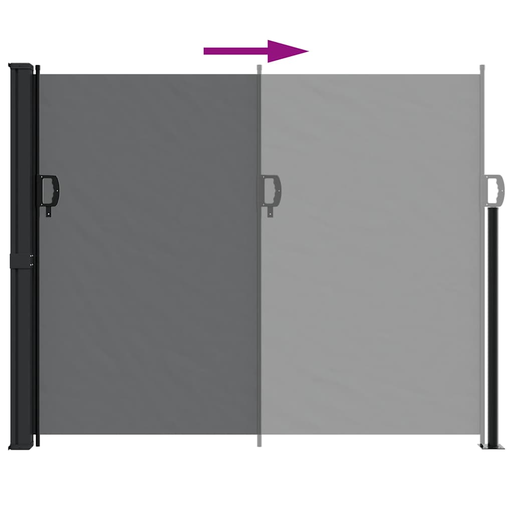 vidaXL Copertina laterală retractabilă, negru, 160x500 cm