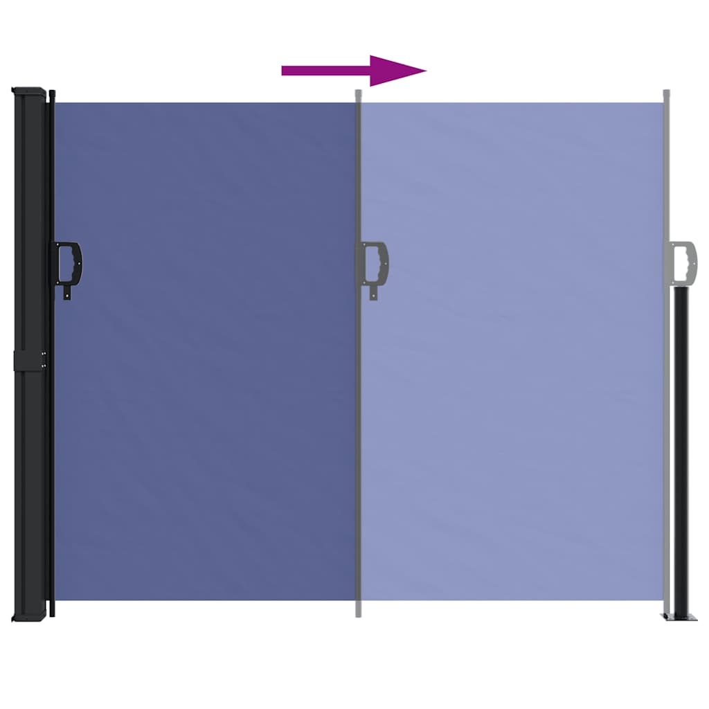 vidaXL Copertina laterală retractabilă, albastru, 160x500 cm