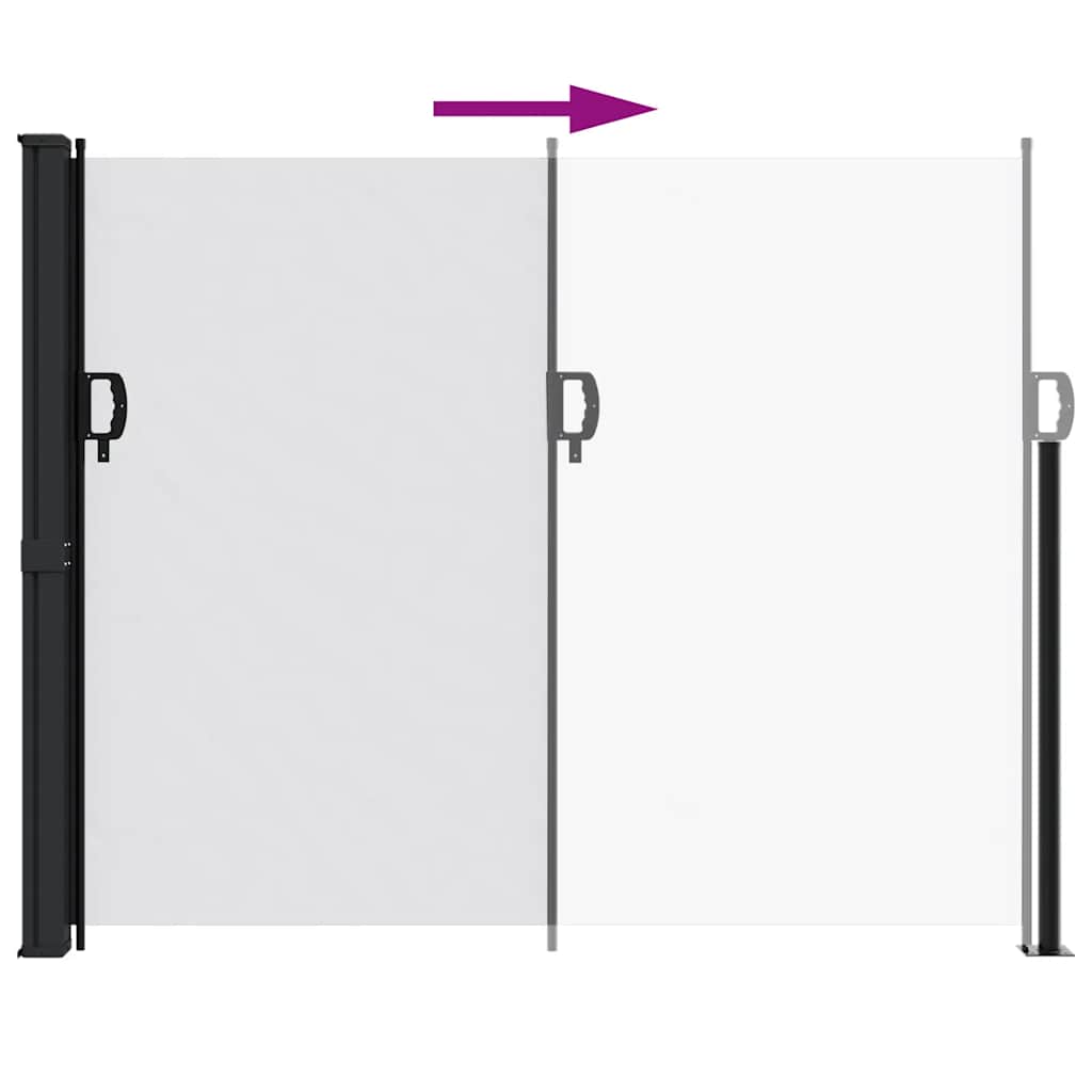 vidaXL Copertina laterală retractabilă, alb, 160x500 cm vidaXL Copertina laterală retractabilă, alb, 160x500 cm