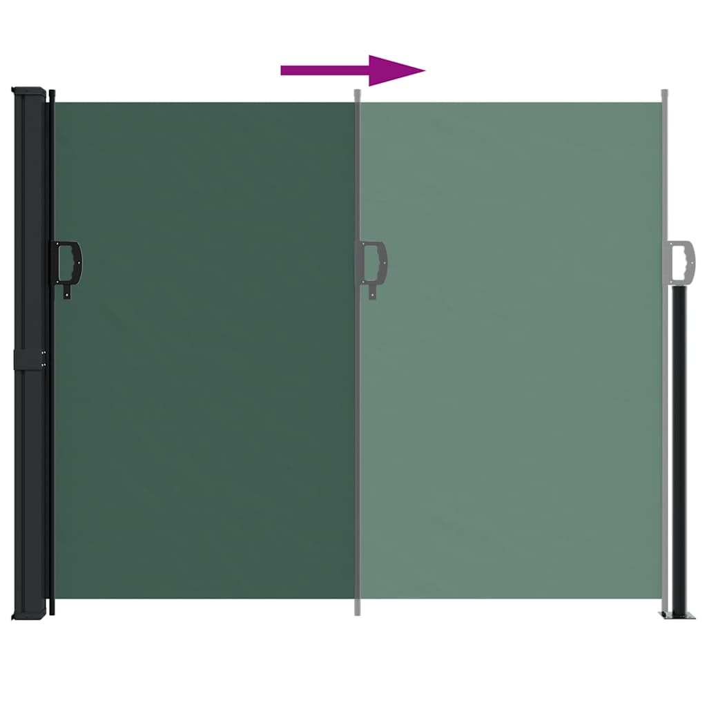 vidaXL Copertina laterală retractabilă, verde închis, 160x500 cm
