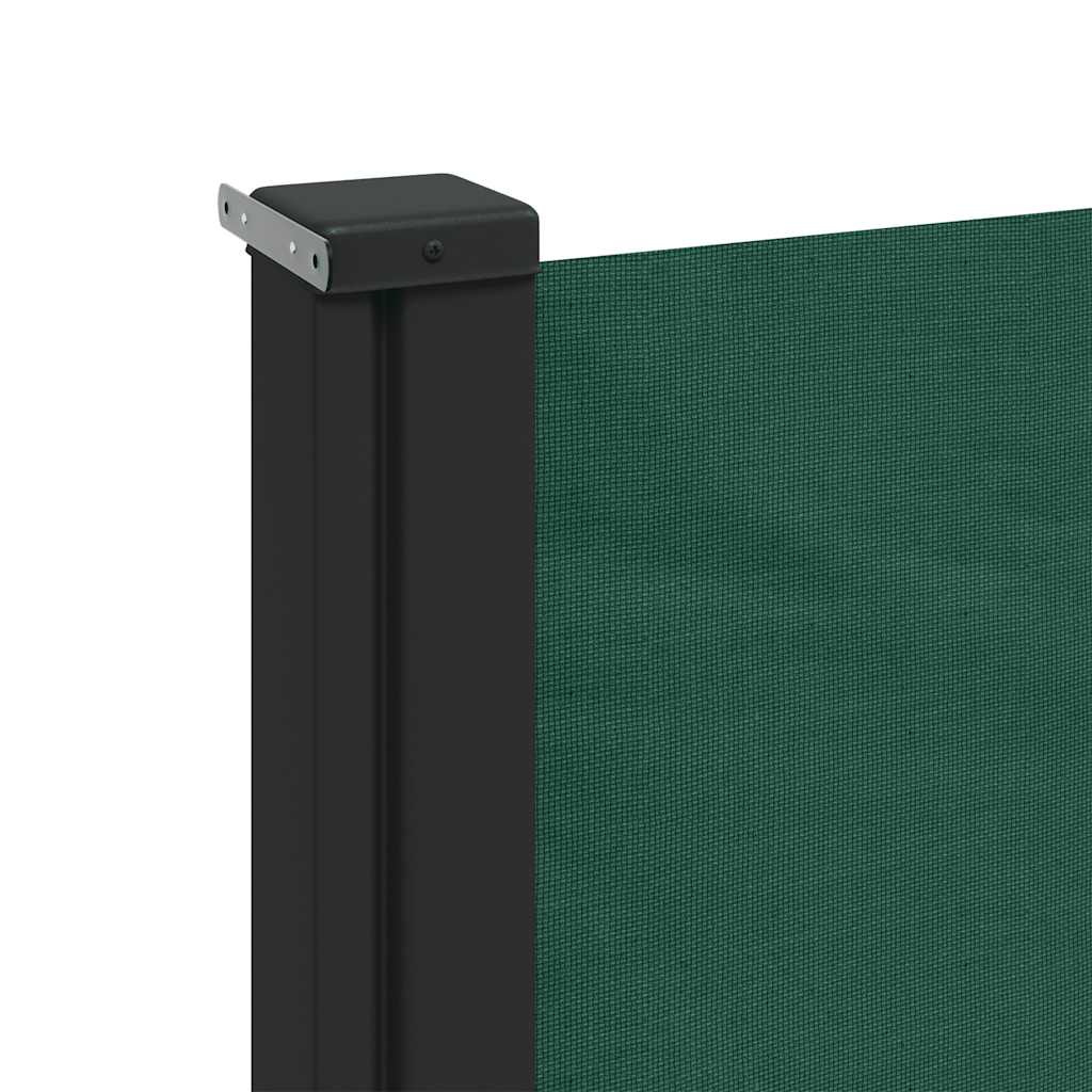 vidaXL Copertina laterală retractabilă, verde închis, 160x500 cm