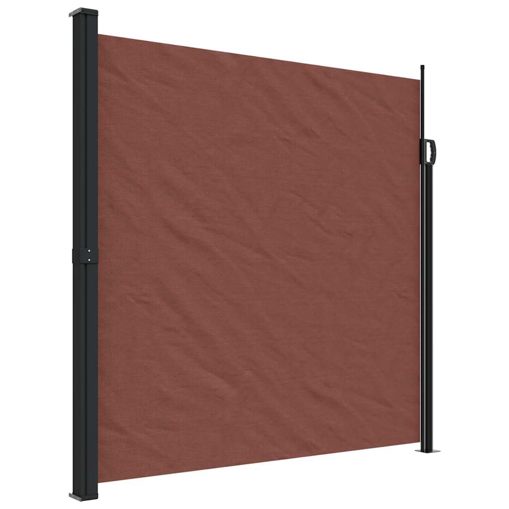 vidaXL Copertina laterală retractabilă, maro, 200x500 cm vidaXL Copertina laterală retractabilă, maro, 200x500 cm