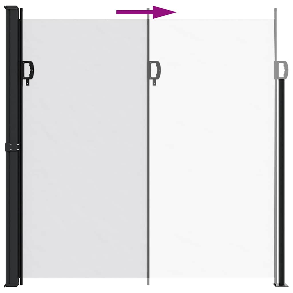 vidaXL Copertina laterală retractabilă, alb, 200x500 cm vidaXL Copertina laterală retractabilă, alb, 200x500 cm