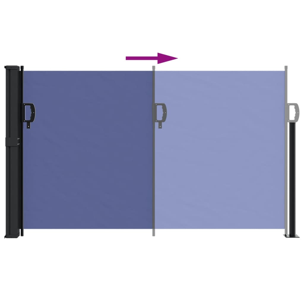 vidaXL Copertină laterală retractabilă, albastru, 120 x 600 cm vidaXL Copertină laterală retractabilă, albastru, 120 x 600 cm