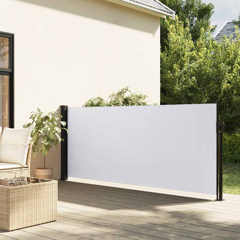 vidaXL Copertină laterală retractabilă, alb, 120 x 600 cm vidaXL Copertină laterală retractabilă, alb, 120 x 600 cm