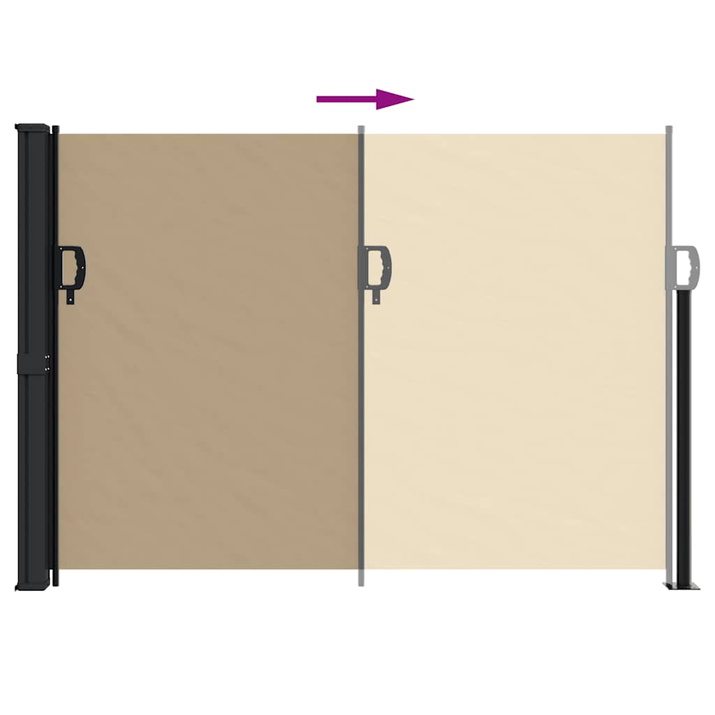 vidaXL Copertină laterală retractabilă, bej, 140x600 cm vidaXL Copertină laterală retractabilă, bej, 140x600 cm