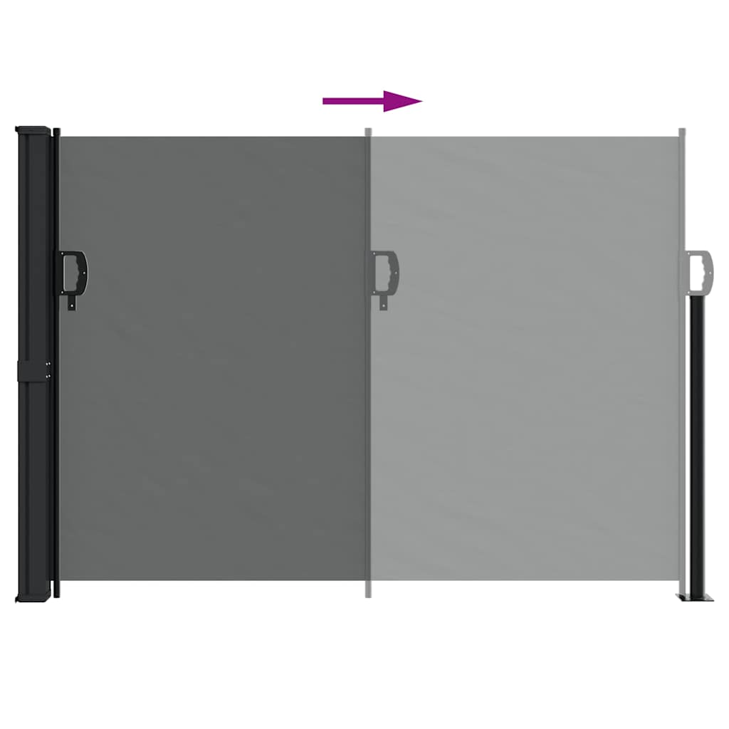 vidaXL Copertină laterală retractabilă, antracit, 140x600 cm