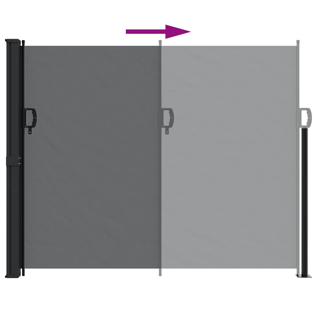 vidaXL Copertină laterală retractabilă, negru, 160 x 600 cm
