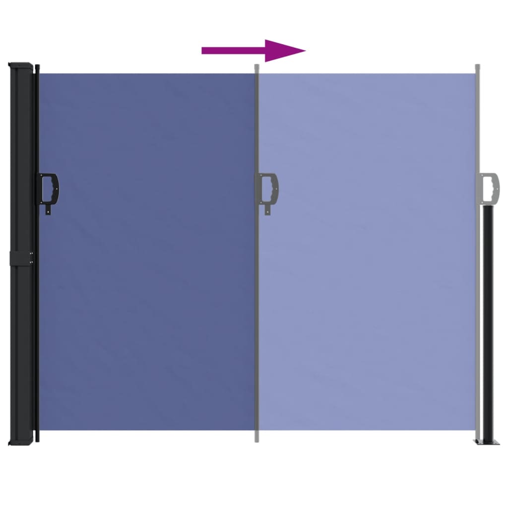vidaXL Copertină laterală retractabilă, albastru, 160 x 600 cm vidaXL Copertină laterală retractabilă, albastru, 160 x 600 cm