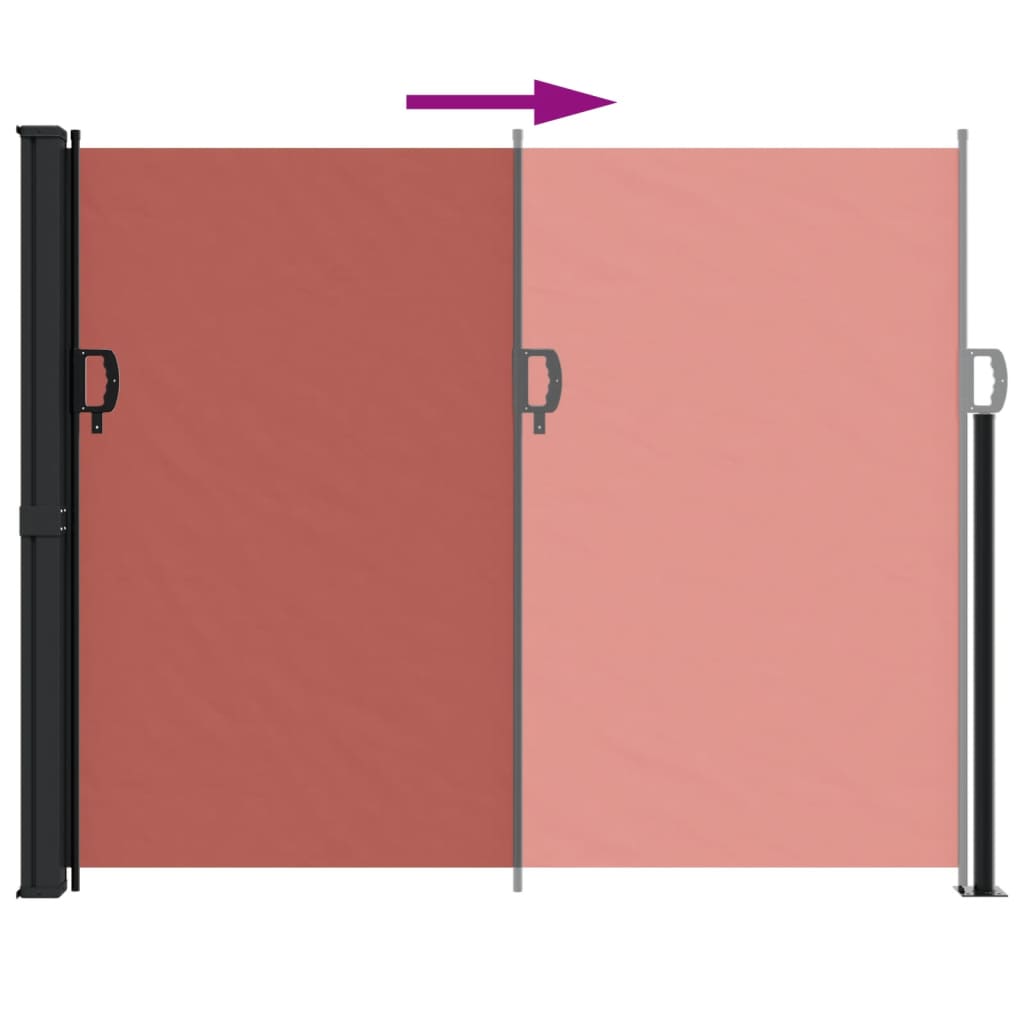 vidaXL Copertină laterală retractabilă, teracotă, 160 x 600 cm