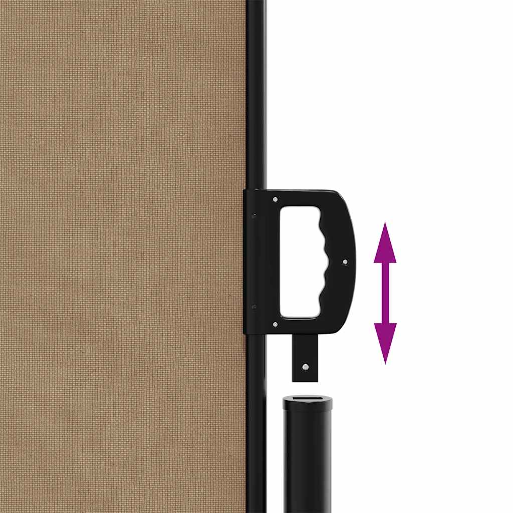 vidaXL Copertină laterală retractabilă, gri taupe, 160 x 600 cm vidaXL Copertină laterală retractabilă, gri taupe, 160 x 600 cm