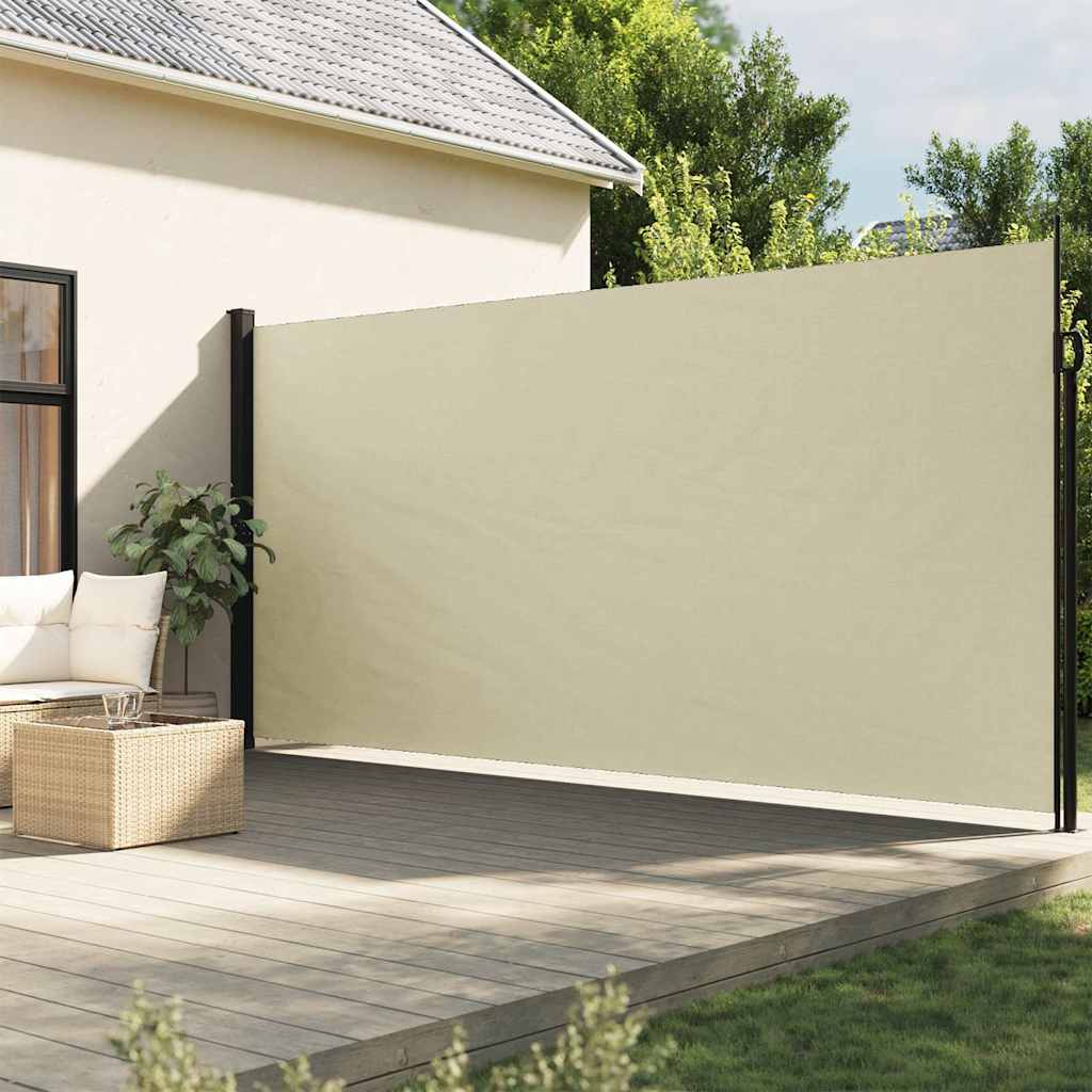 vidaXL Copertină laterală retractabilă, crem, 200x600 cm vidaXL Copertină laterală retractabilă, crem, 200x600 cm