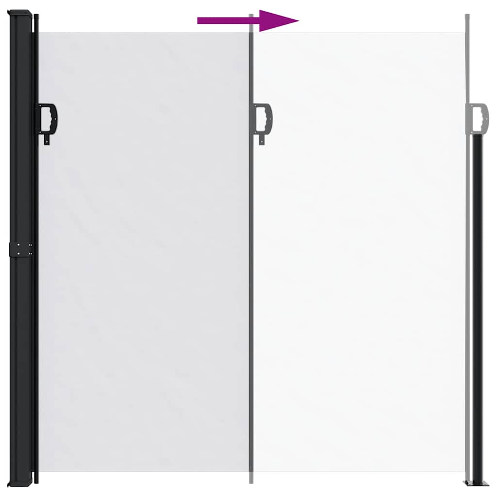 vidaXL Copertină laterală retractabilă, alb, 200x600 cm vidaXL Copertină laterală retractabilă, alb, 200x600 cm