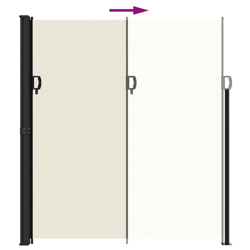 vidaXL Copertină laterală retractabilă, crem, 220x600 cm vidaXL Copertină laterală retractabilă, crem, 220x600 cm