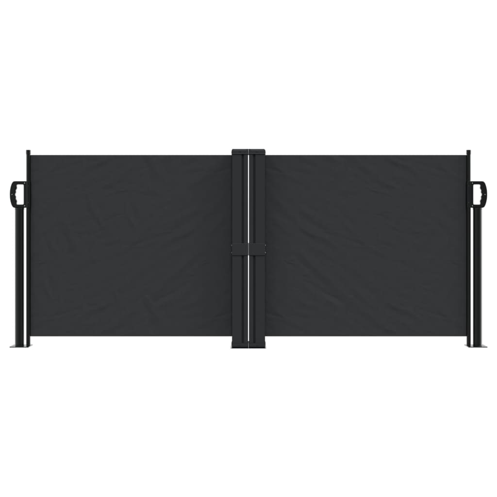 vidaXL Copertină laterală retractabilă, negru, 100 x 600 cm vidaXL Copertină laterală retractabilă, negru, 100 x 600 cm